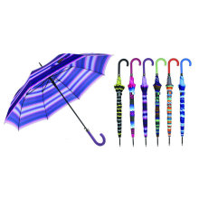 Parapluie automatique droit avec bande de couleur assortie (YS-SA23083926R)